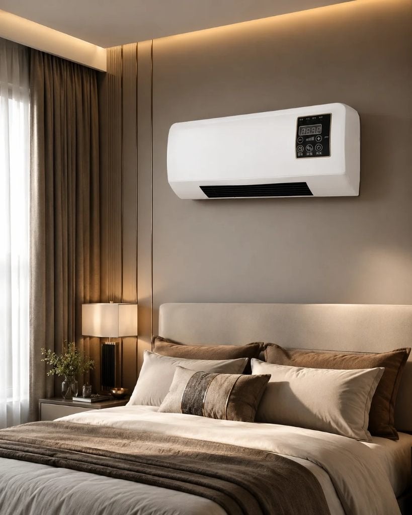 OCS Wandventilator / Aircooler met Verwarming met afst., Ophalen of Verzenden, Ventilator met afstandsbediening, Nieuw, Overige