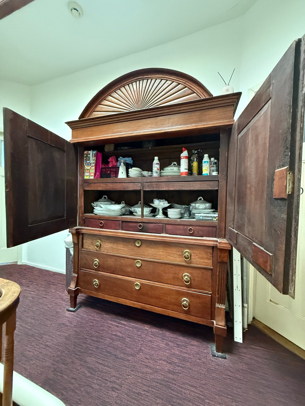 Antiek Drents Kabinet - Prachtig Houten Meubel, Antiek en Kunst, Antiek | Meubels | Kasten, Ophalen
