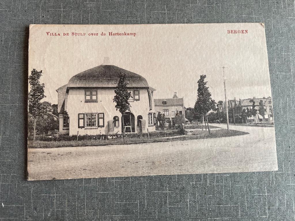 ansichtkaart , Bergen, Villa de Stulp over de Hertenkamp., Verzamelen, Verzenden, 1920 tot 1940, Noord-Holland