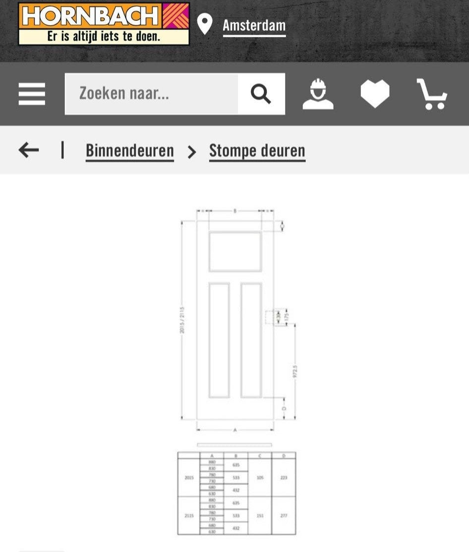 Nieuwe deur in verpakking (83x211,5 cm), Ophalen, 80 tot 100 cm, Binnendeur, Nieuw