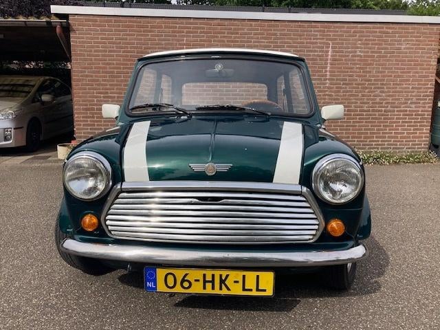 Classic Mini 1300 Cooper 1991 Groen Oldtimer, Auto's, Mini, Voorwielaandrijving, Stof, 63 pk, Zwart