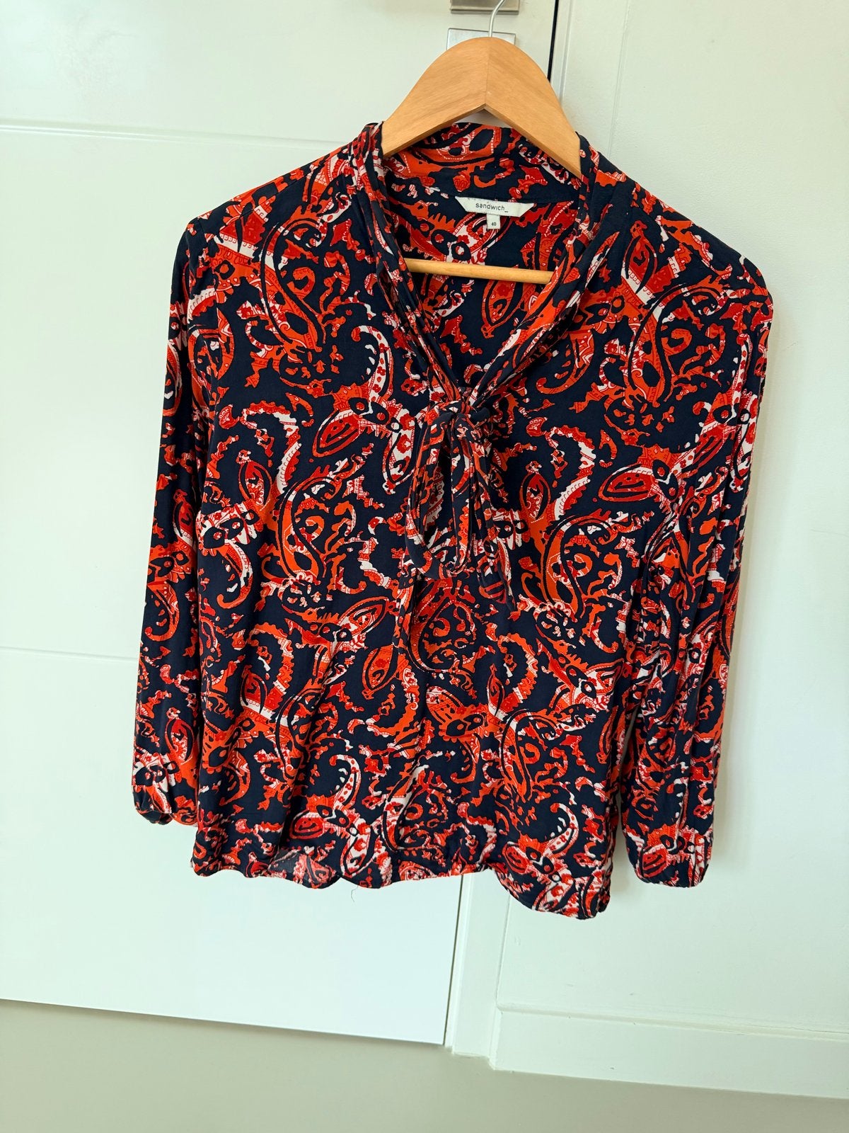 Gratis Sandwich blouse met paisley print, Ophalen, Gedragen, Maat 38/40 (M), Rood