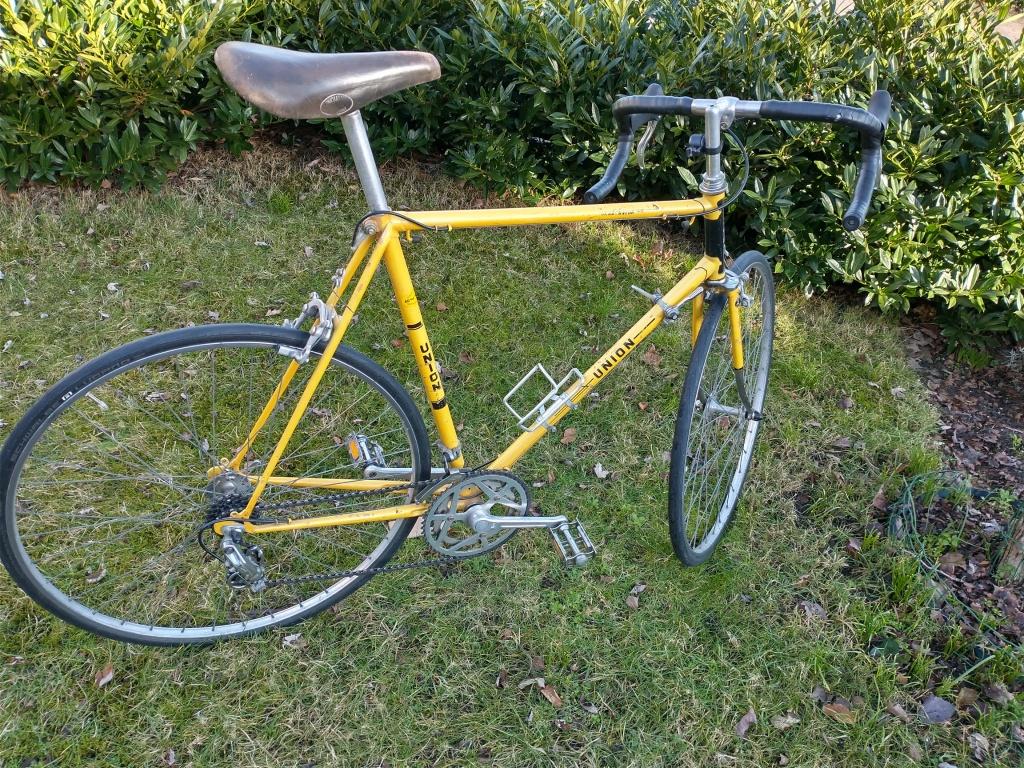 Union racefiets retro/vintage, Fietsen en Brommers, Fietsen | Racefietsen, 28 inch, Gebruikt, Velgrem, 61 tot 65 cm