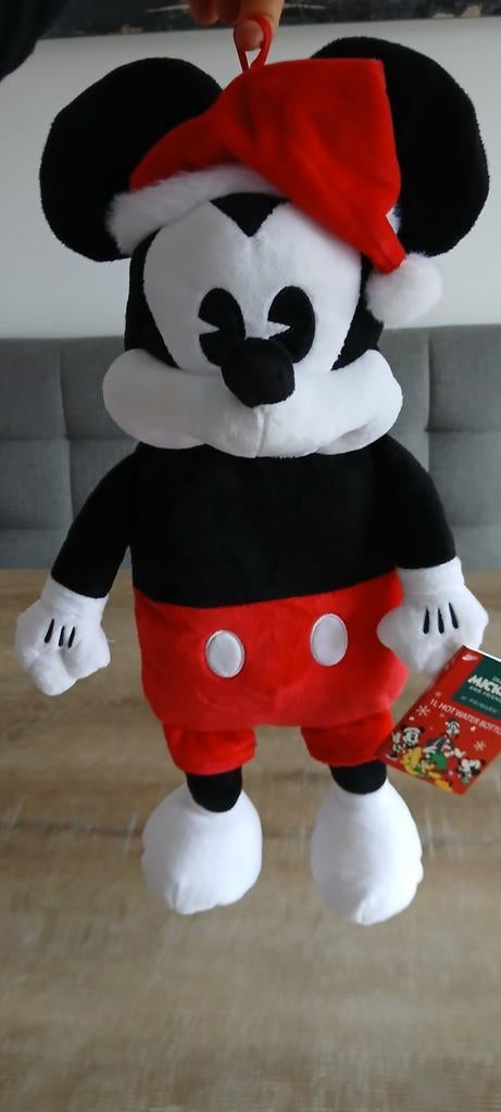 2x nieuw kruik water bottle santa Mickey mouse knuffel, Ophalen of Verzenden, Mickey Mouse, Nieuw, Overige typen