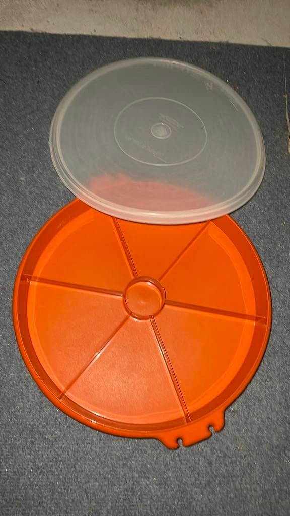Snackbak retro Tupperware, Ophalen of Verzenden, Zo goed als nieuw, Oranje