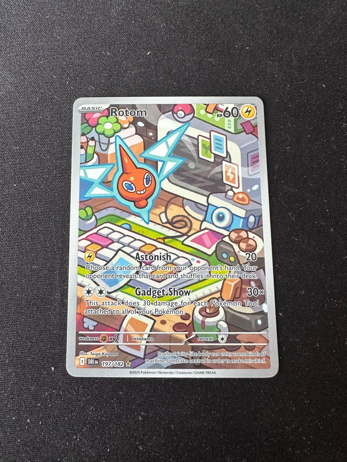 Rotom 197/182 Destined Rivals NM - Pokémon Kaart, Ophalen of Verzenden, Zo goed als nieuw, Losse kaart, Foil