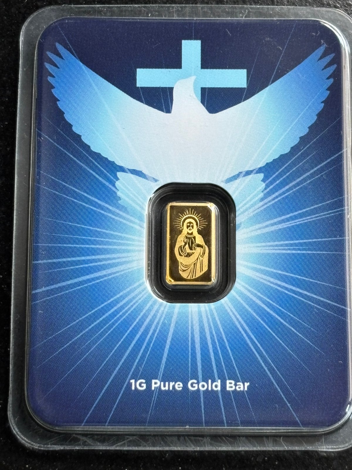 1 gram Jesus Christ .9999 goud Proof-like Bar pamp suisse, Ophalen of Verzenden, Goud