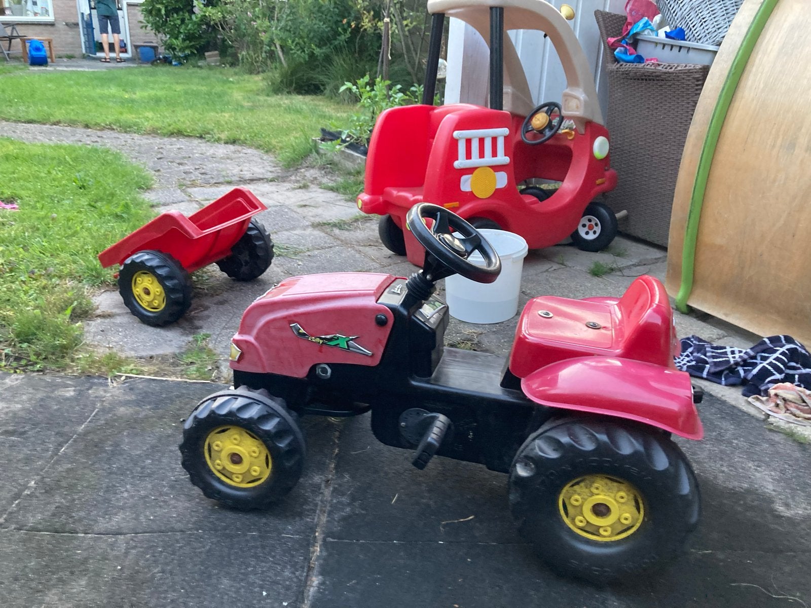 Rolly Toys pedaaltractor met aanhanger, Ophalen, Gebruikt, Trapvoertuig
