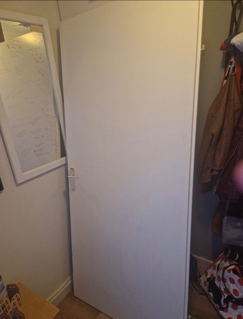 Opdekdeur, Ophalen, 80 tot 100 cm, Binnendeur, Zo goed als nieuw