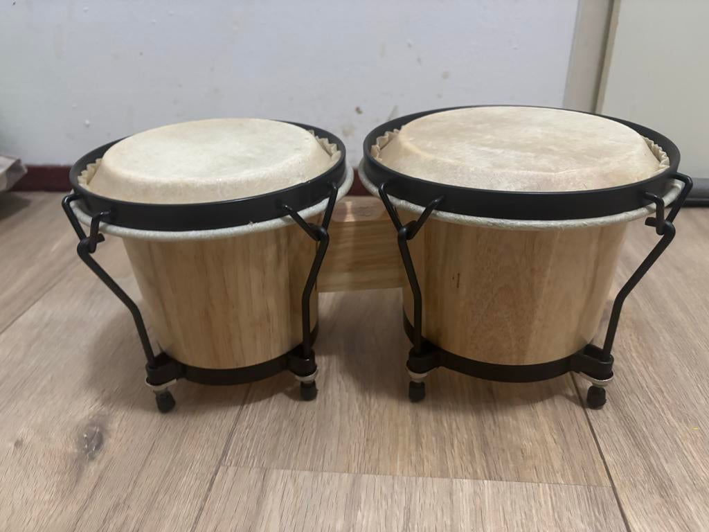 Houten Bongo Drums - Zo goed als nieuw, Muziek en Instrumenten, Ophalen, Zo goed als nieuw, Trommel