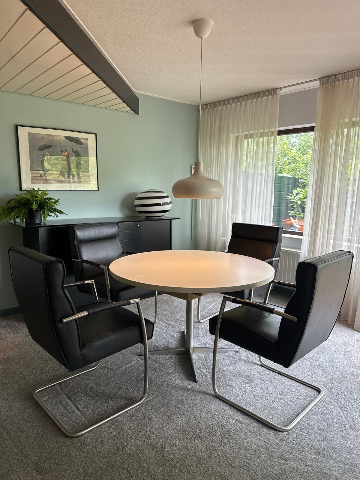 Uitschuifbare ronde/ovale eettafel - snel ophalen!, Ophalen, Gebruikt, 150 tot 200 cm, Rond