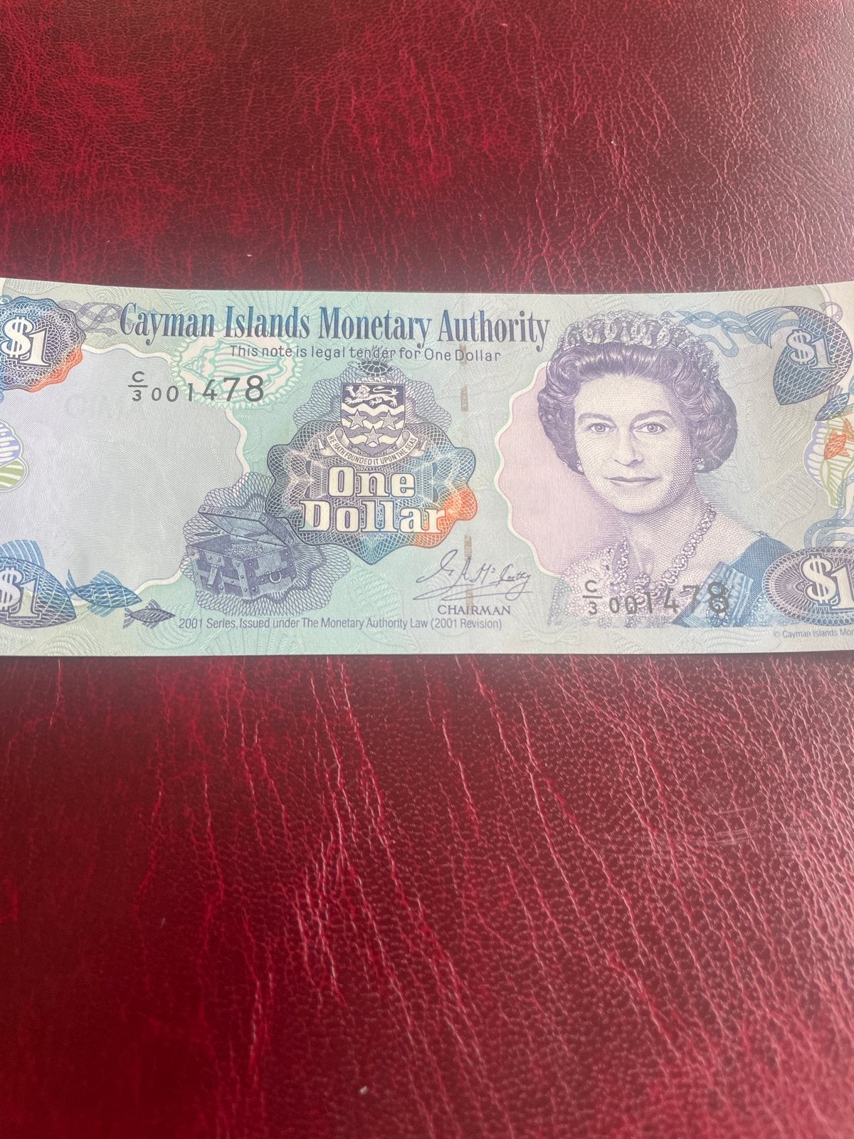 Caymaneilanden 1 Dollar biljet - Koningin Elizabeth II, Postzegels en Munten, Bankbiljetten | Amerika, Ophalen of Verzenden, Noord-Amerika