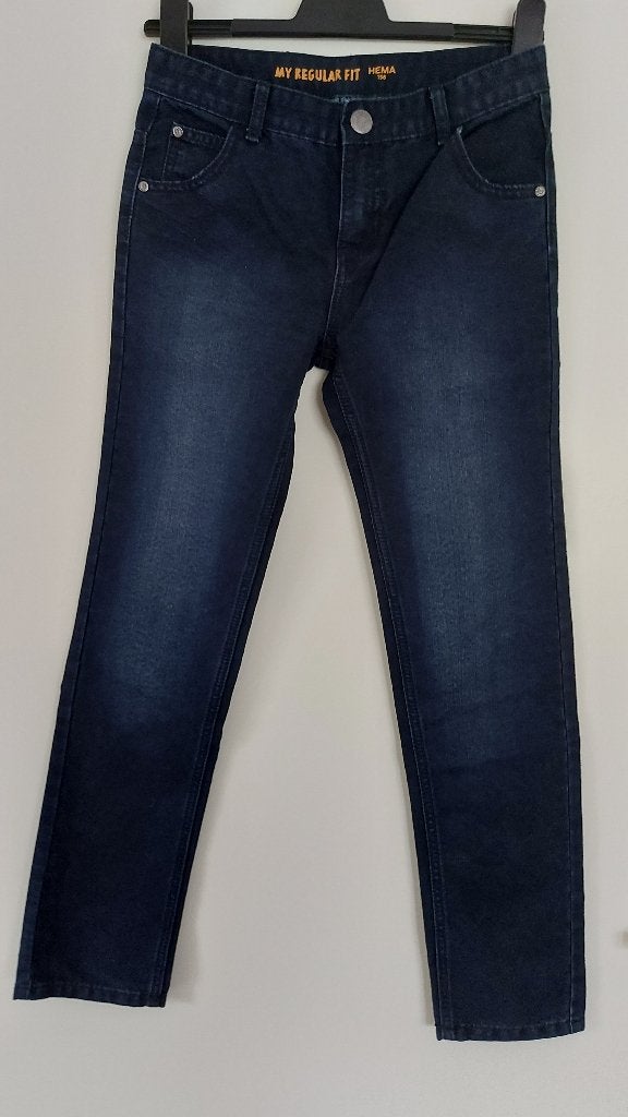 Regular Fit Hema spijkerbroek zgan/nieuw mt. 158, Kinderen en Baby's, Kinderkleding | Maat 158, Broek, Jongen of Meisje, Ophalen of Verzenden