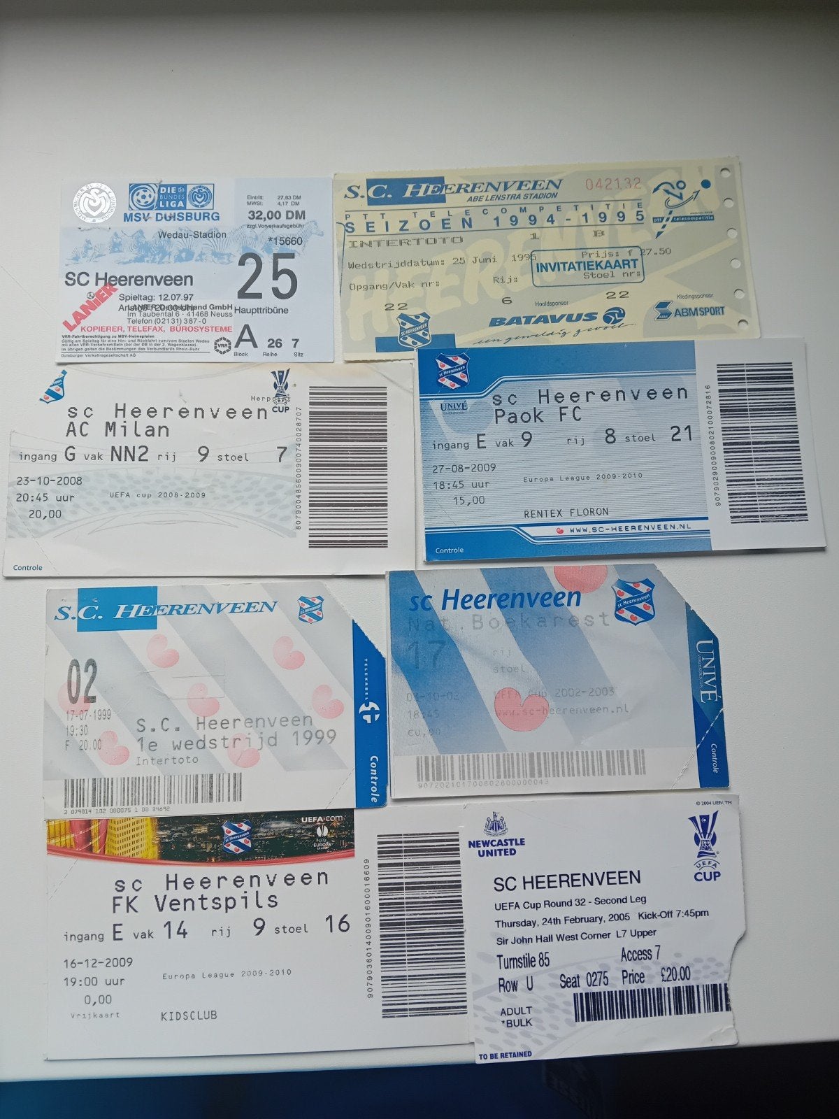 oude voetbal tickets sc Heerenveen, Ophalen of Verzenden, Gebruikt, Overige binnenlandse clubs