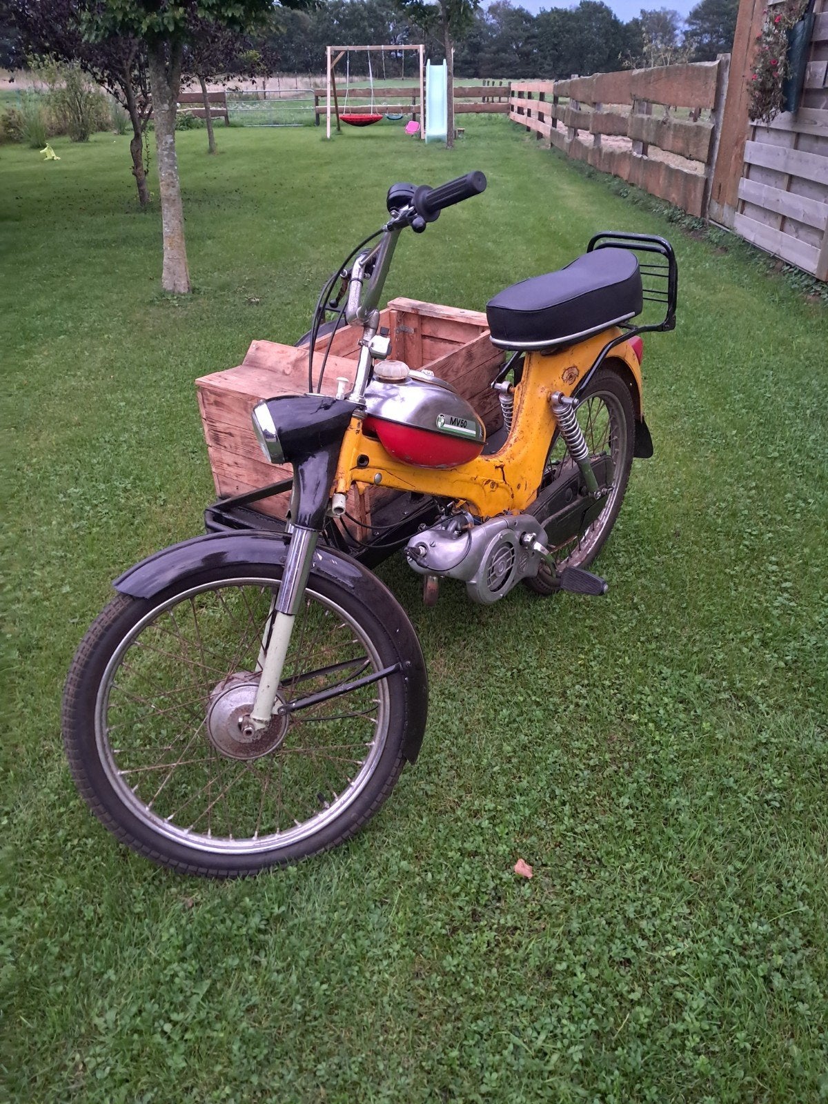 Puch MV50 met zijspan - Unieke klassieke bromfiets, Ophalen, Gebruikt, Overige modellen, Maximaal 45 km/u