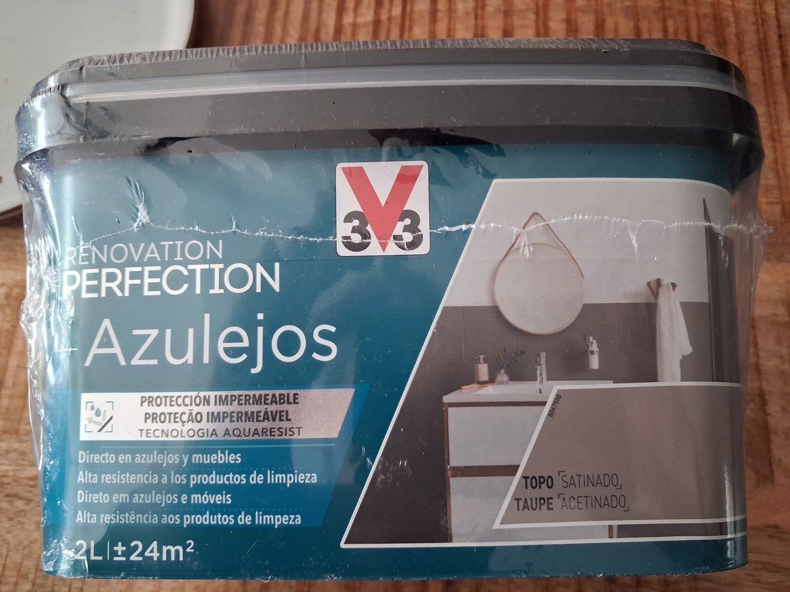 V33 Renovation Perfection Azulejos - Taupe 2L, Ophalen