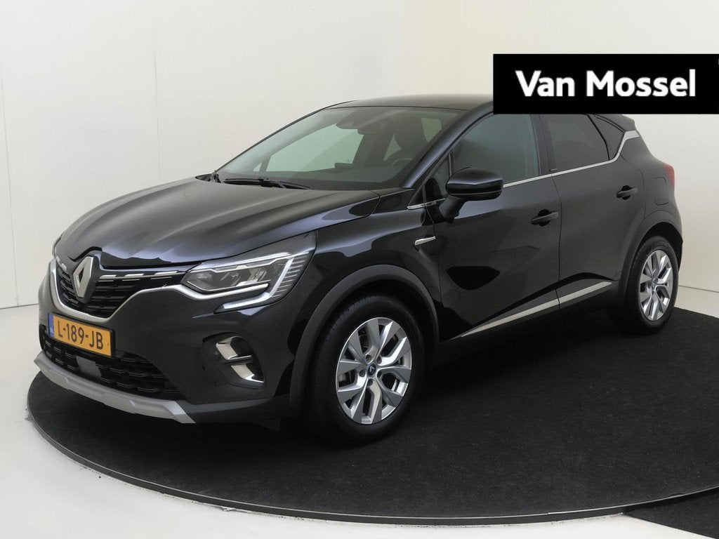 Renault Captur 1.6 E-Tech Plug-in Hybrid 160 Intens Automaat, Auto's, Renault, Stof, Gebruikt, 4 cilinders, Zwart