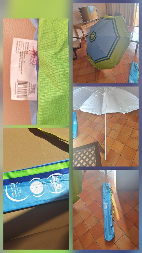 Parasol strand anti uv 180 cm, Ophalen of Verzenden, Zo goed als nieuw, 1 tot 2 meter, Strandparasol