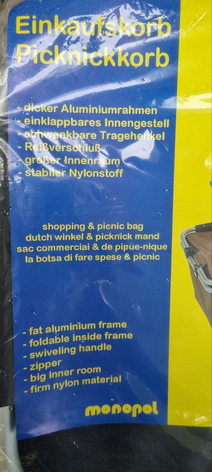 Monopol picknick mand/boodschappen mand, Ophalen of Verzenden, Nieuw, Zonder inhoud