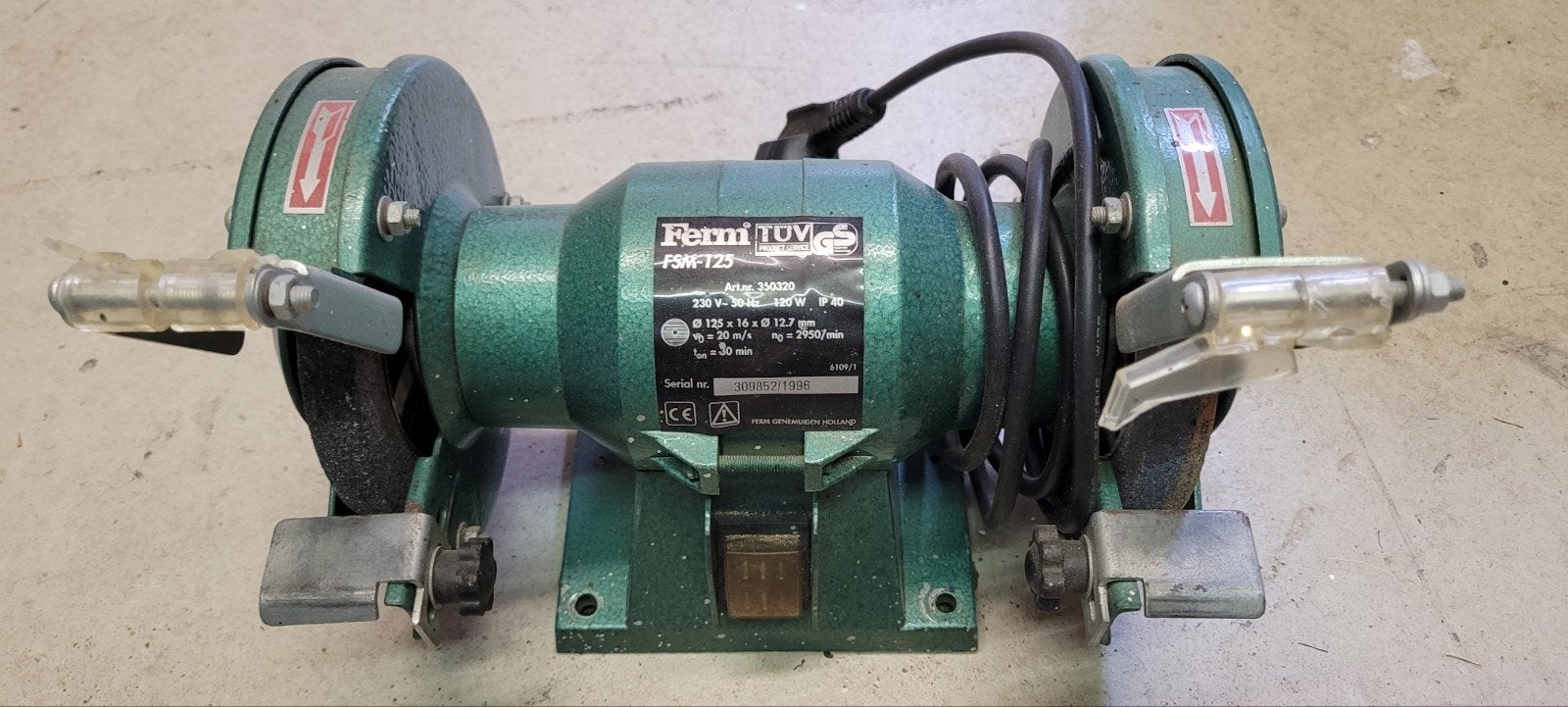 Ferm FSM-125 Werkbankslijpmachine - gebruikt, Ophalen, Gebruikt, Minder dan 700 watt, Werkbankslijpmachine