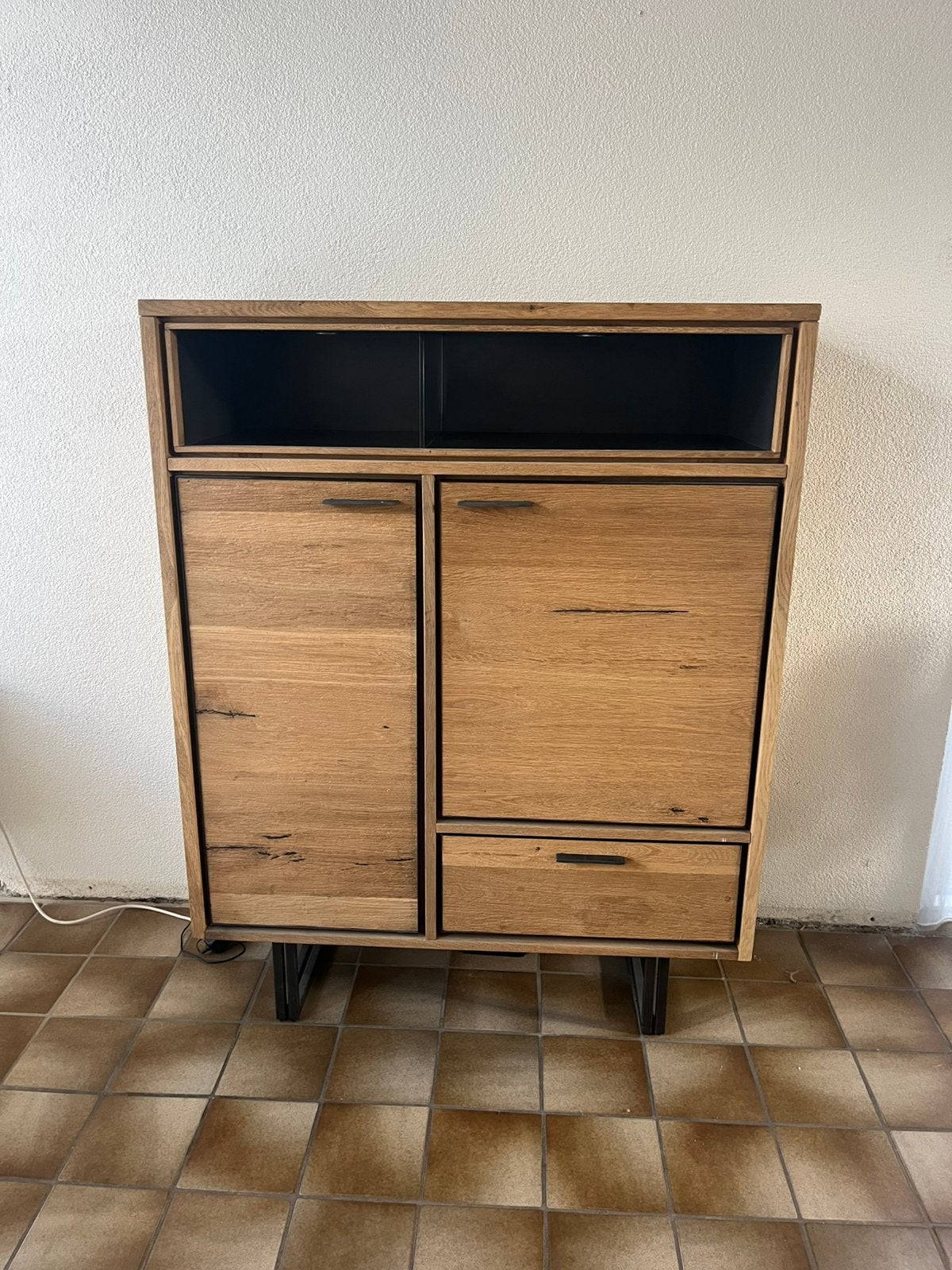 Servieskast / halfhoge kast XOOON hout staal, Huis en Inrichting, Ophalen, Zo goed als nieuw, 25 tot 50 cm, 100 tot 150 cm