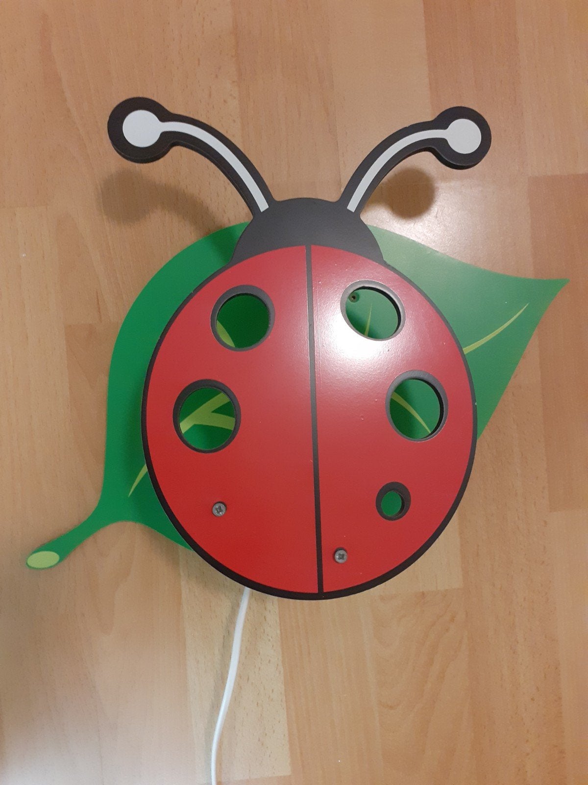 lamp lieveheersbeestje, Ophalen, Meerkleurig, Wandlamp, Hout