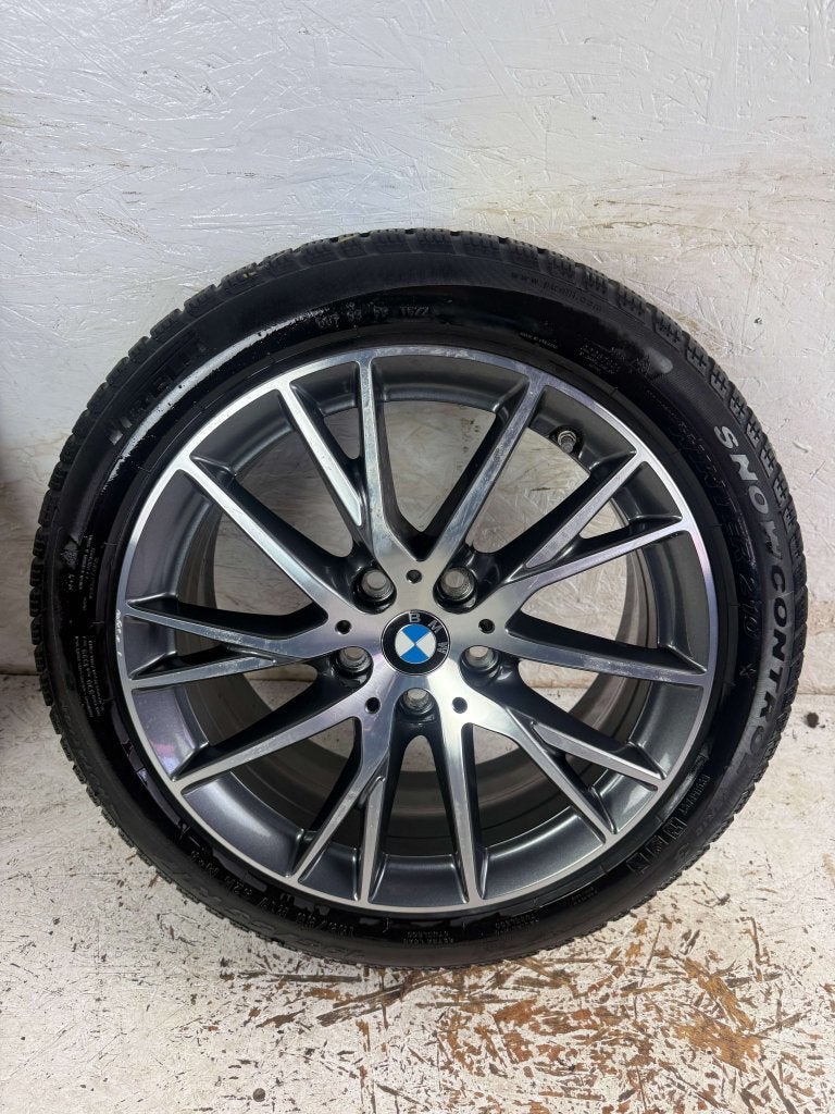 5. Originele BMW 1 2-Serie velgen 17" 5x112 Style 489 winter, Niet ingevuld, Gebruikt, Banden en Velgen, Niet ingevuld
