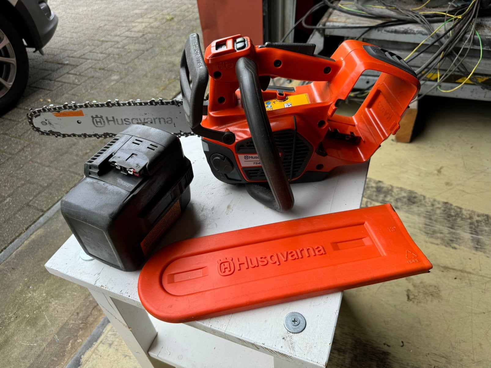 Husqvarna T540i XP | 15 uur zaagtijd | Accu 75% | Z.G.A.N, Tuin en Terras, Hand-tuingereedschap, Zo goed als nieuw, Ophalen of Verzenden
