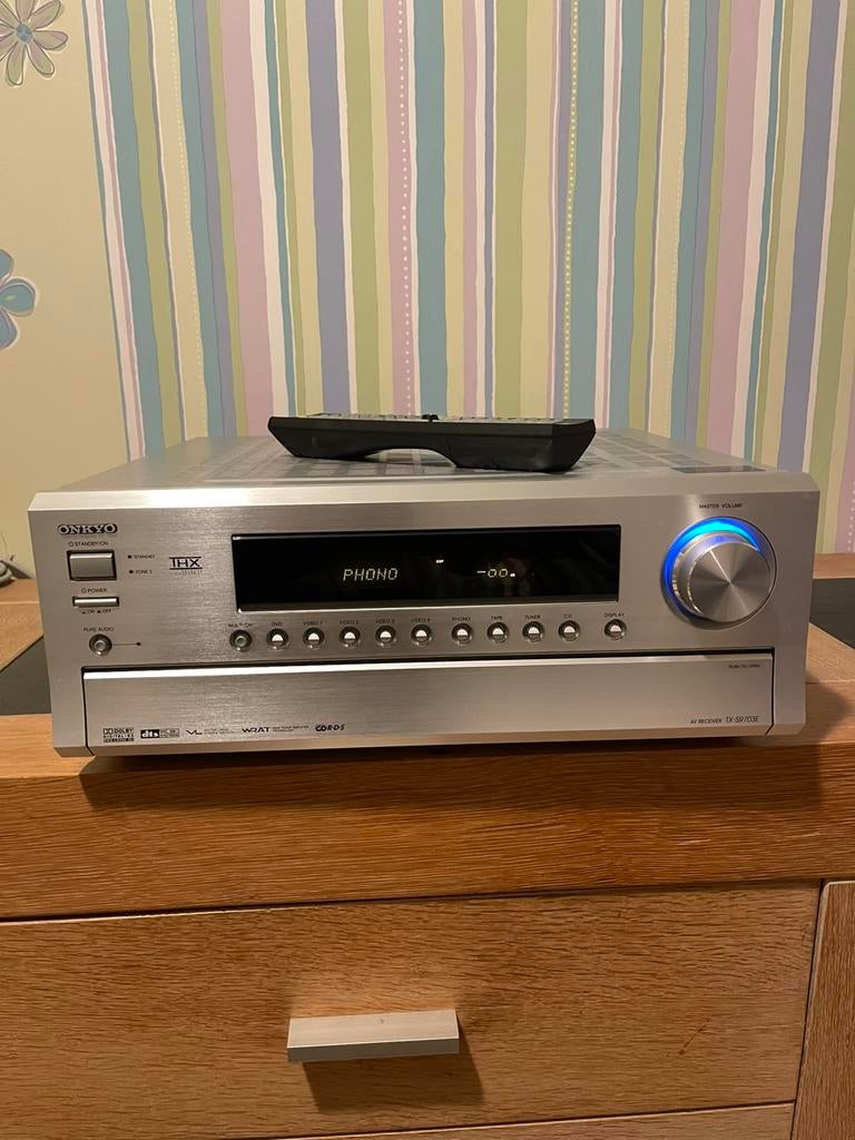 Onkyo TX - SR 703e, Ophalen, Zo goed als nieuw, 120 watt of meer, Onkyo