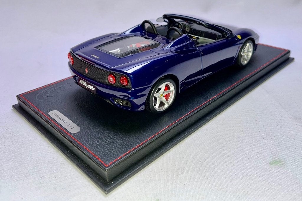 Ferrari 360 Modena Spider Blauw 1:18 P18233D van BBR, Ophalen of Verzenden, Nieuw, Auto, Overige merken