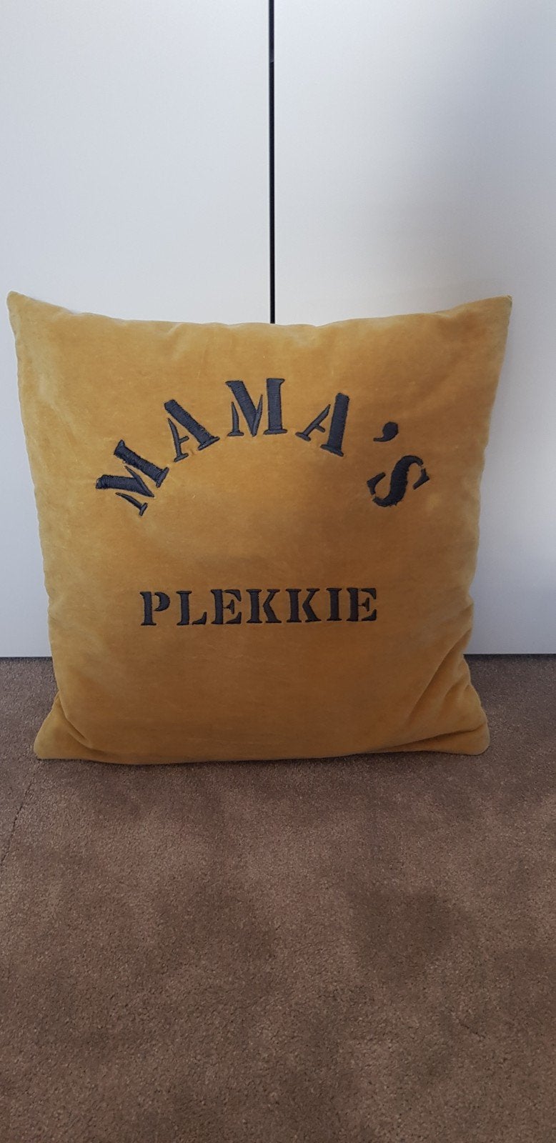 Kussen, Ophalen of Verzenden, Gebruikt, Geel, Vierkant