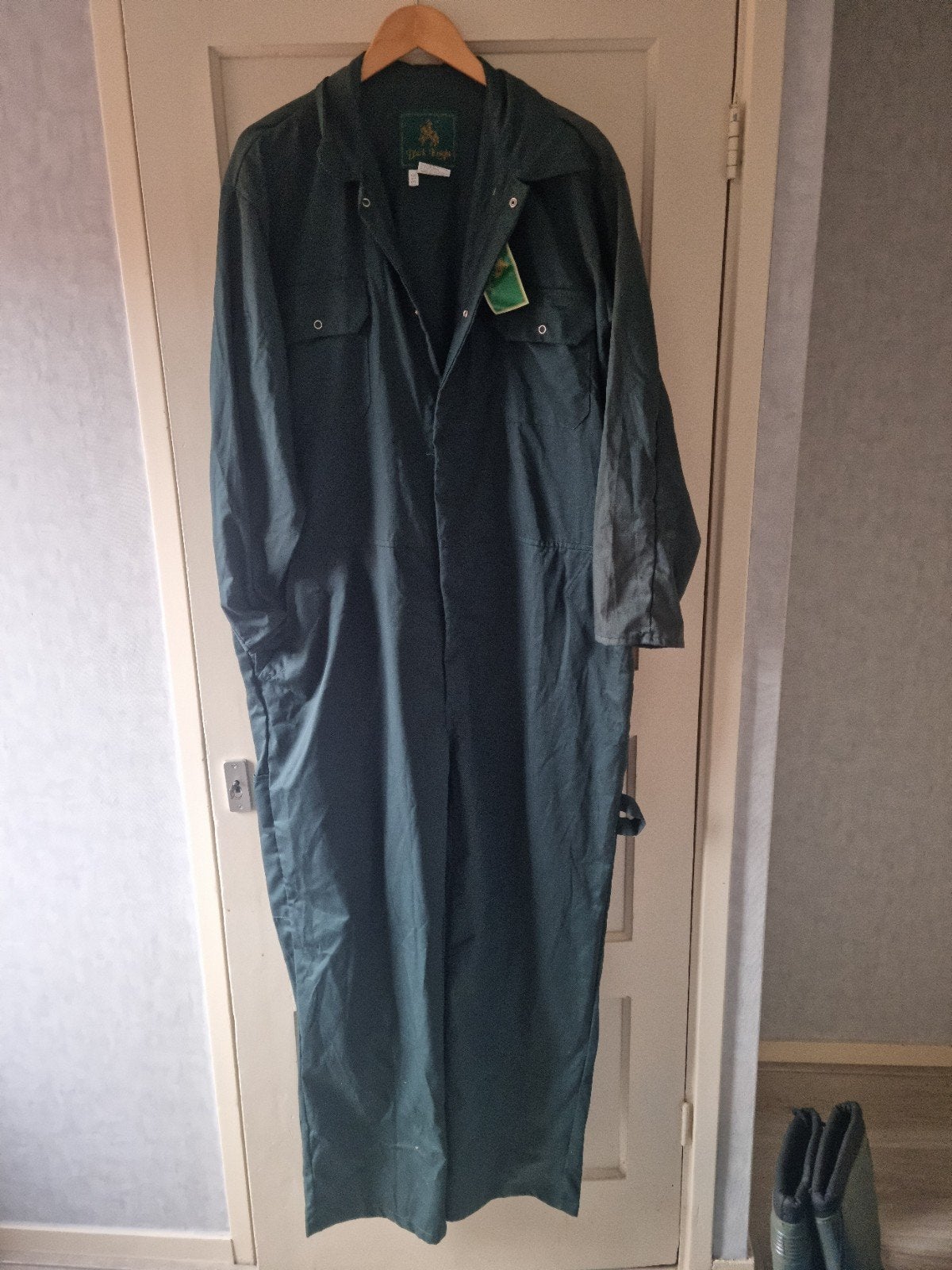 Groene overall maat 46 mouw verkleurd, Ophalen of Verzenden, Nieuw, Kinderen, Overall