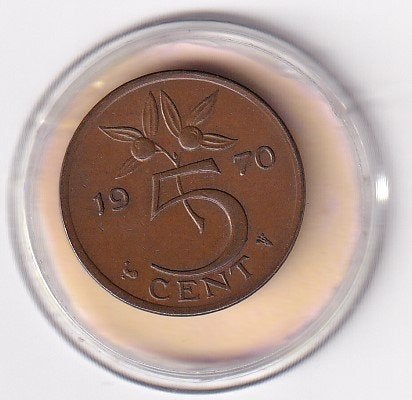 5 Cent 1970 a Zeer Netjes  Mooi, Postzegels en Munten, Verzenden, Koningin Juliana, 5 cent, Losse munt