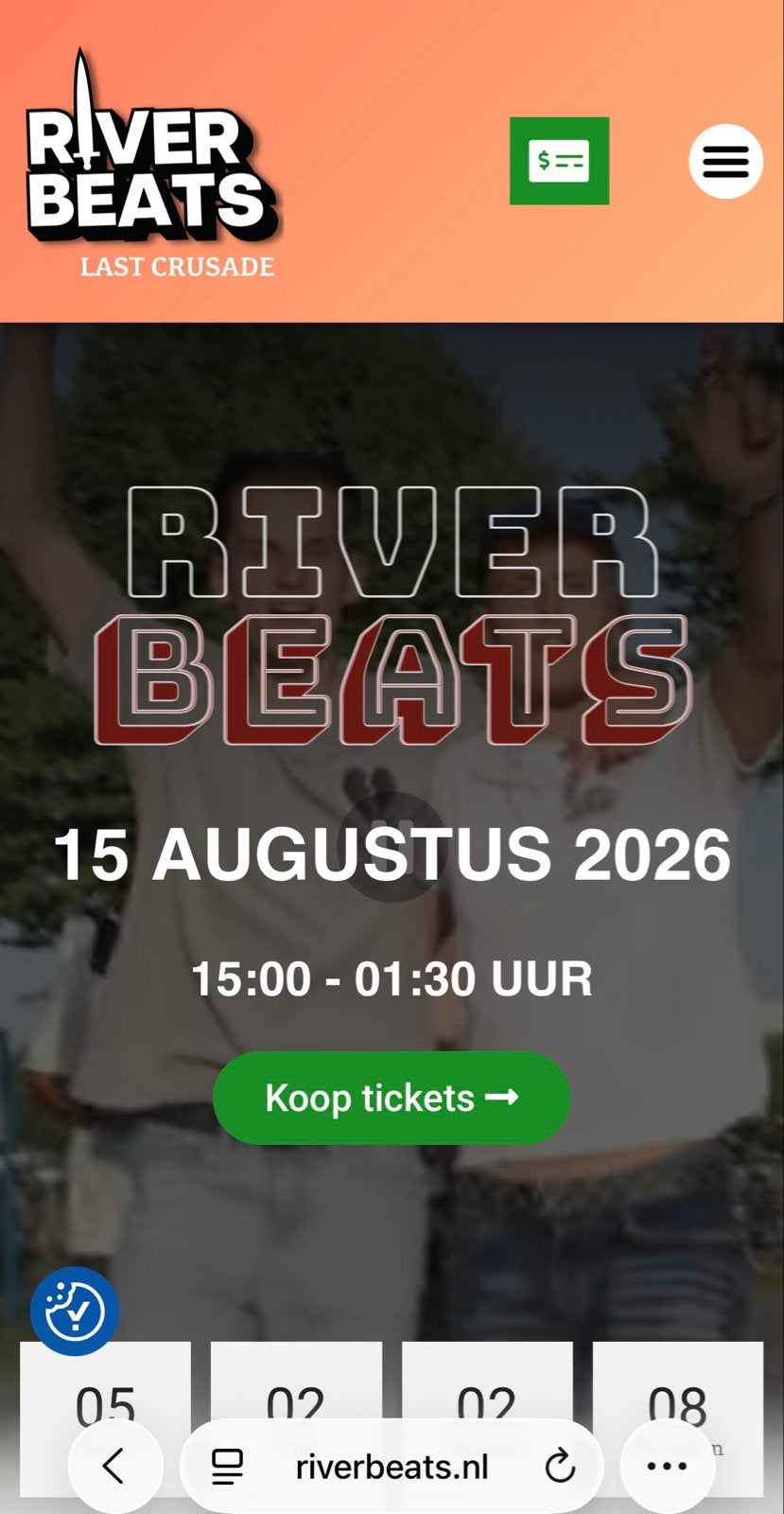 Last minute naar Riverbeats? 2 kaarten te koop!, Twee personen
