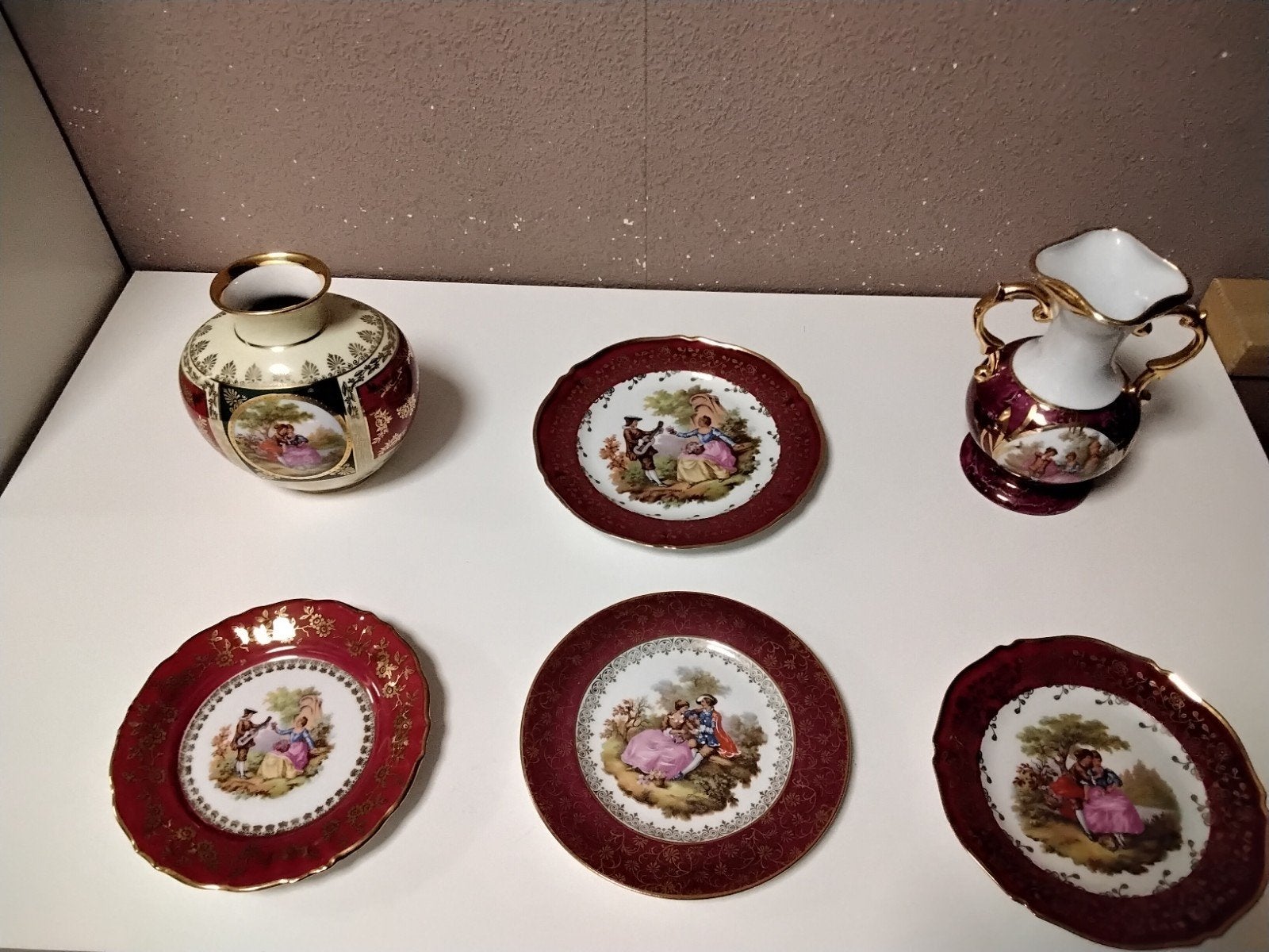 6 x Grote items France limoges porselein, Ophalen