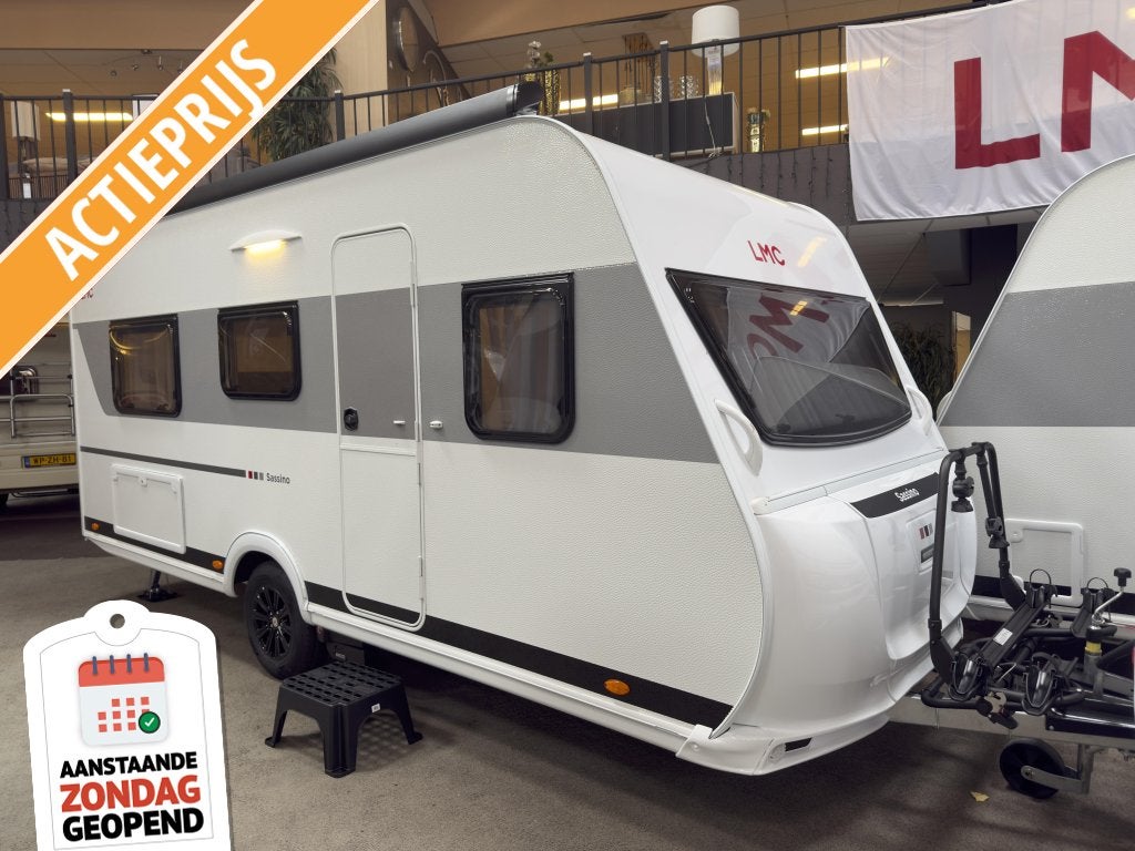 LMC Sassino 460 E - LUIFEL + MOVER + FIETSENREK ACTIEPRIJS!, Caravans en Kamperen, Schokbreker, Bedrijf, Treinzit, 5 tot 6 meter