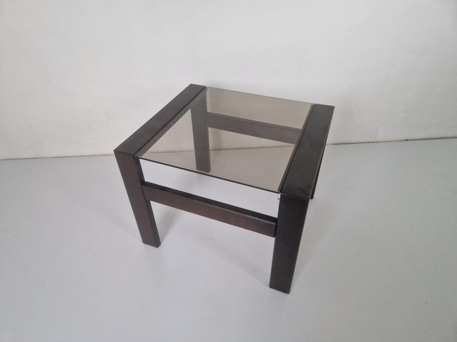 Vintage rookglas design jaren 70 side table, Ophalen of Verzenden