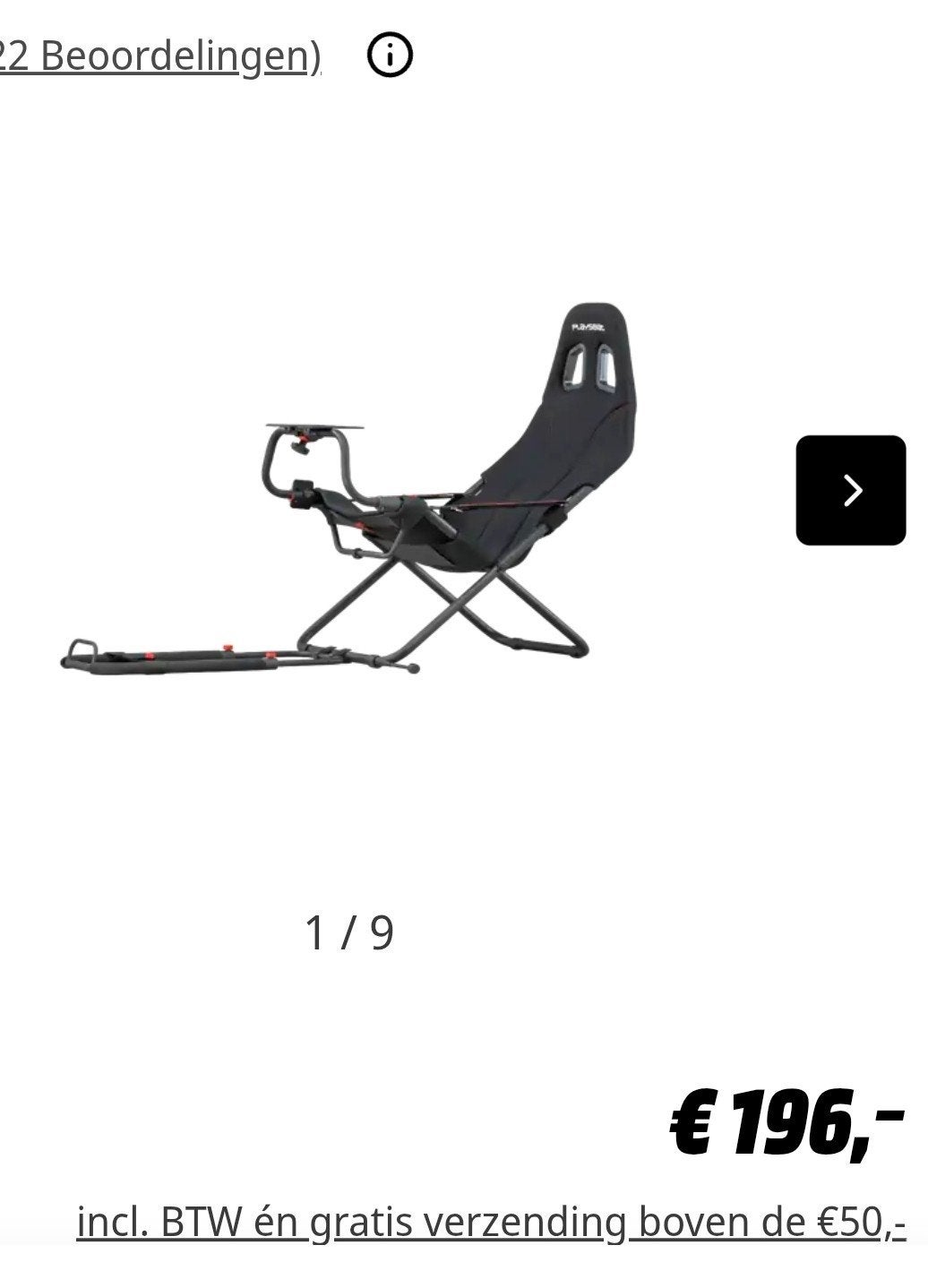 playseat met ferrari stuur en gas en rem pedaal, Ophalen of Verzenden, Zo goed als nieuw, Playseat of Racestoel