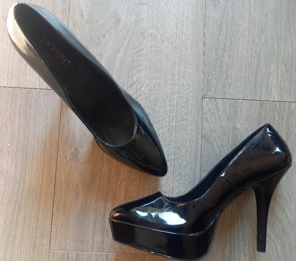 pleaser devious plateau hoge hakken pumps high heels pump, Ophalen, Zwart, Pleaser, Zo goed als nieuw