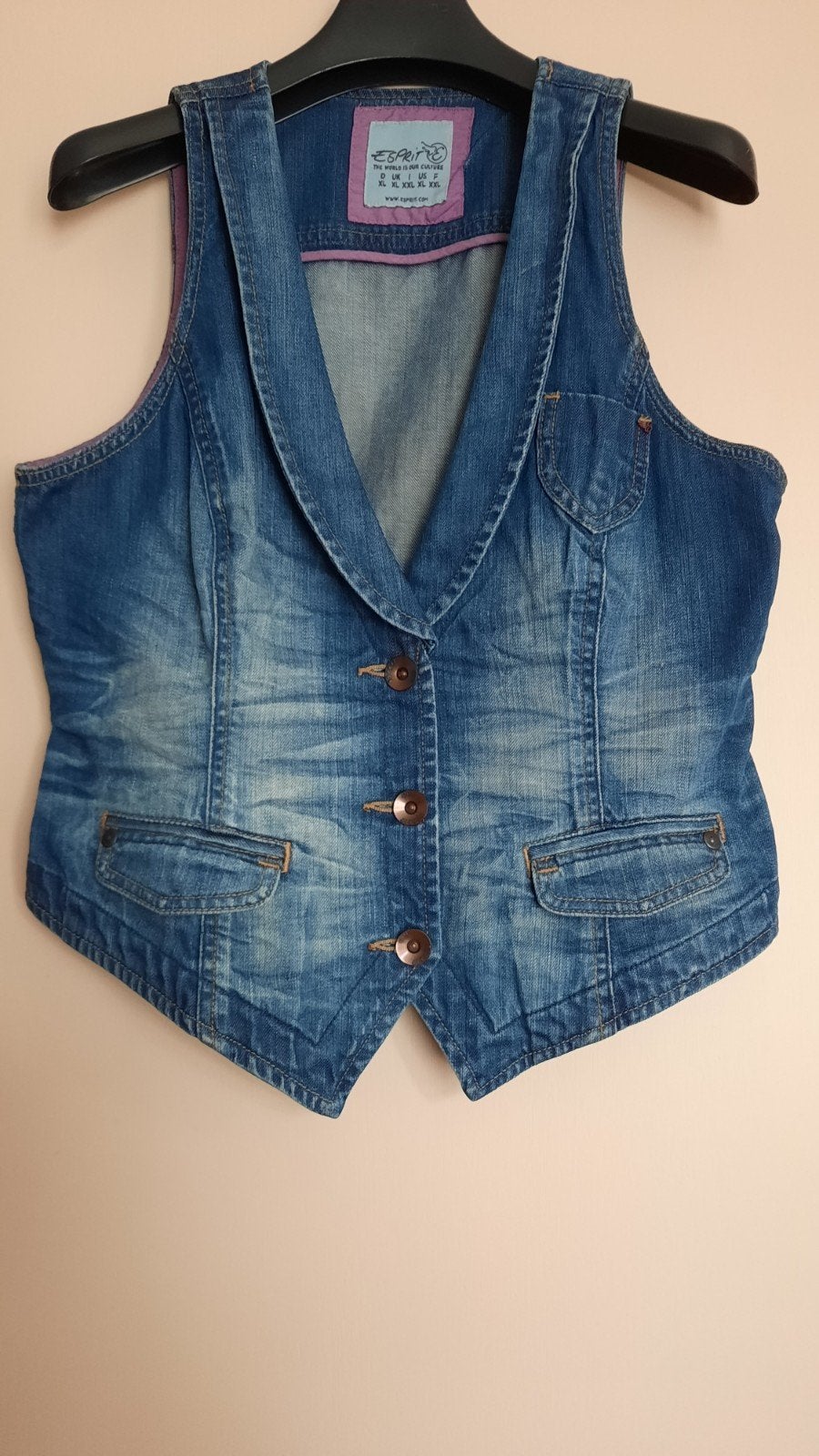 Gilet Denim, Blauw, Maat 42/44 (L), Ophalen of Verzenden, Zo goed als nieuw