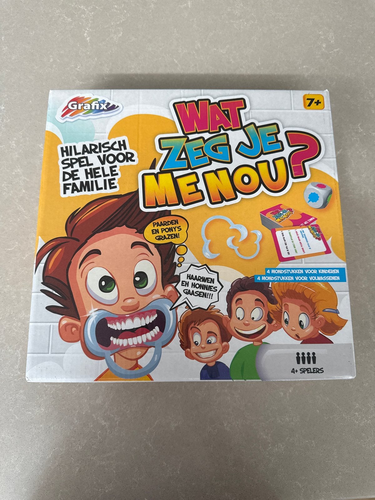Nieuw Grafix Wat Zeg Je Me Nou? Hilarisch Familiespel, Hobby en Vrije tijd, Gezelschapsspellen | Bordspellen, Drie of vier spelers