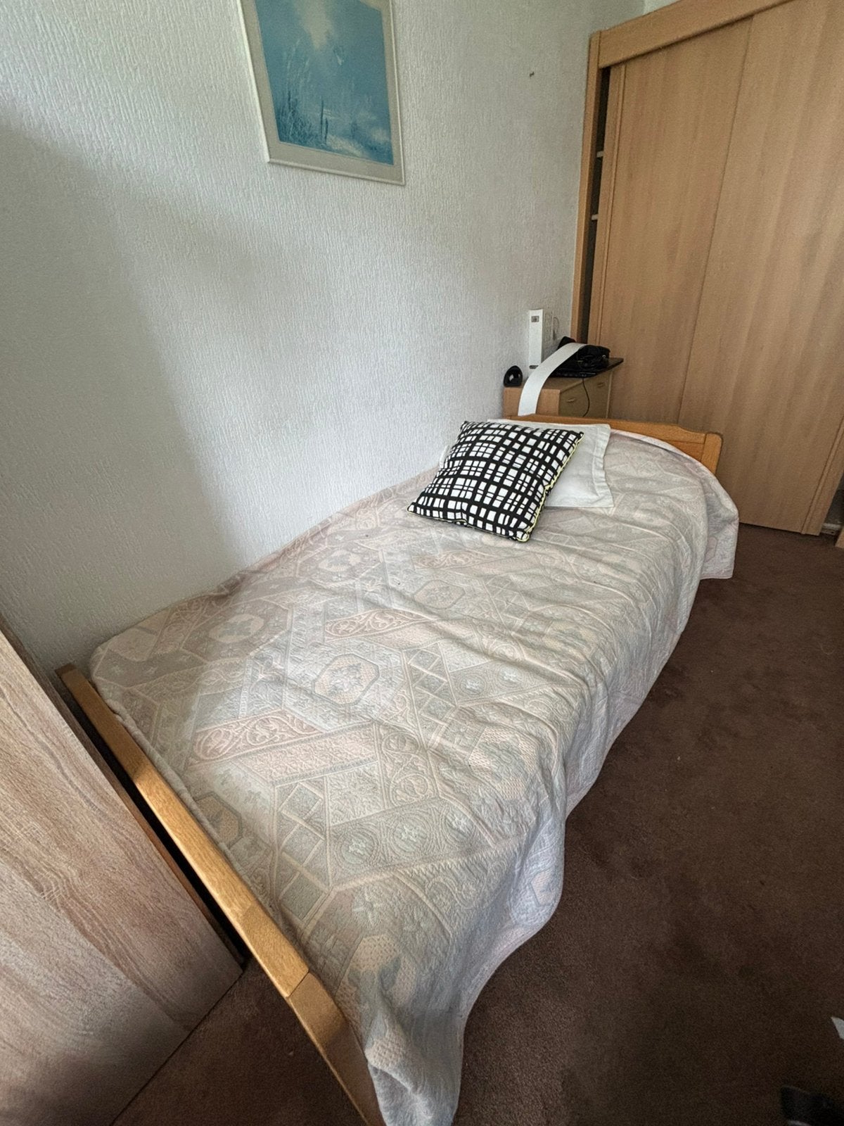 Bed met auping onderstel inclusief matras., Huis en Inrichting, Ophalen, Zo goed als nieuw, Eenpersoons