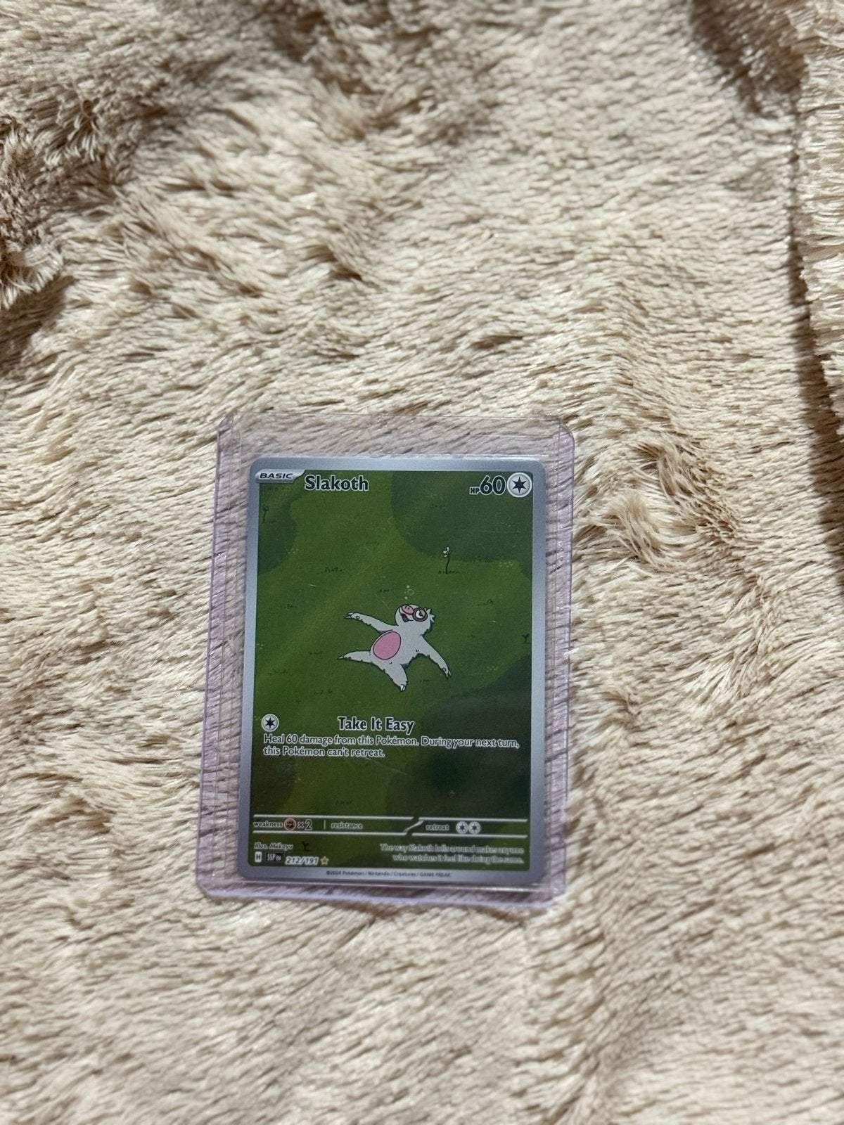 Slakoth Pokémon Kaart 212/191, Ophalen of Verzenden, Zo goed als nieuw, Losse kaart