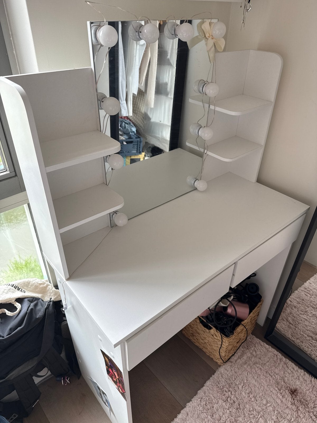 Vanity table, Ophalen of Verzenden, Gebruikt, Hout, 100 tot 150 cm