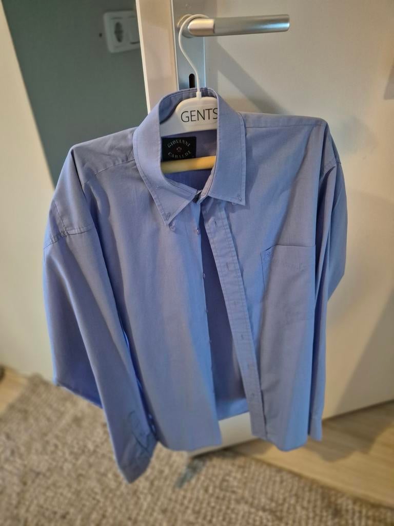 Blauw overhemd boordmaat 40 lange mouw Giovanni Cabaldi, Kleding | Heren, Ophalen of Verzenden, Zo goed als nieuw, Blauw, Halswijdte 39/40 (M)