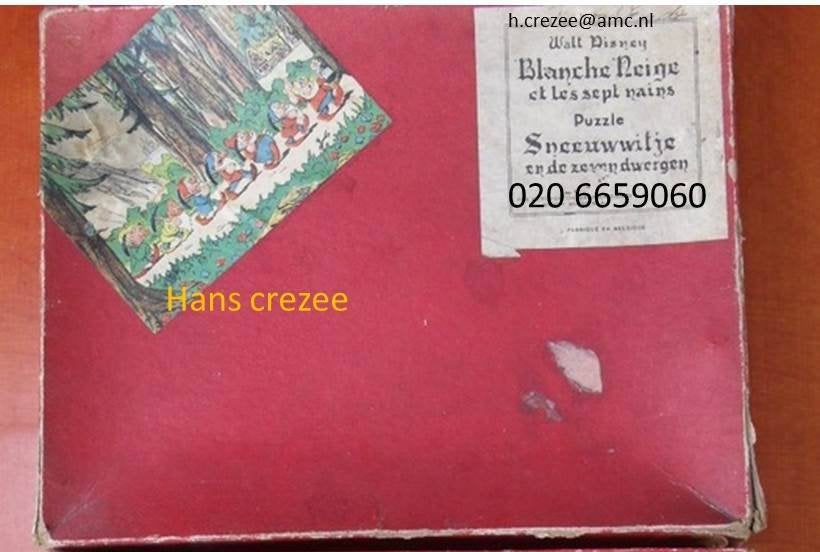 gezocht puzzel blanche neige sneeuwwitje en de zeven dwergen, Ophalen of Verzenden