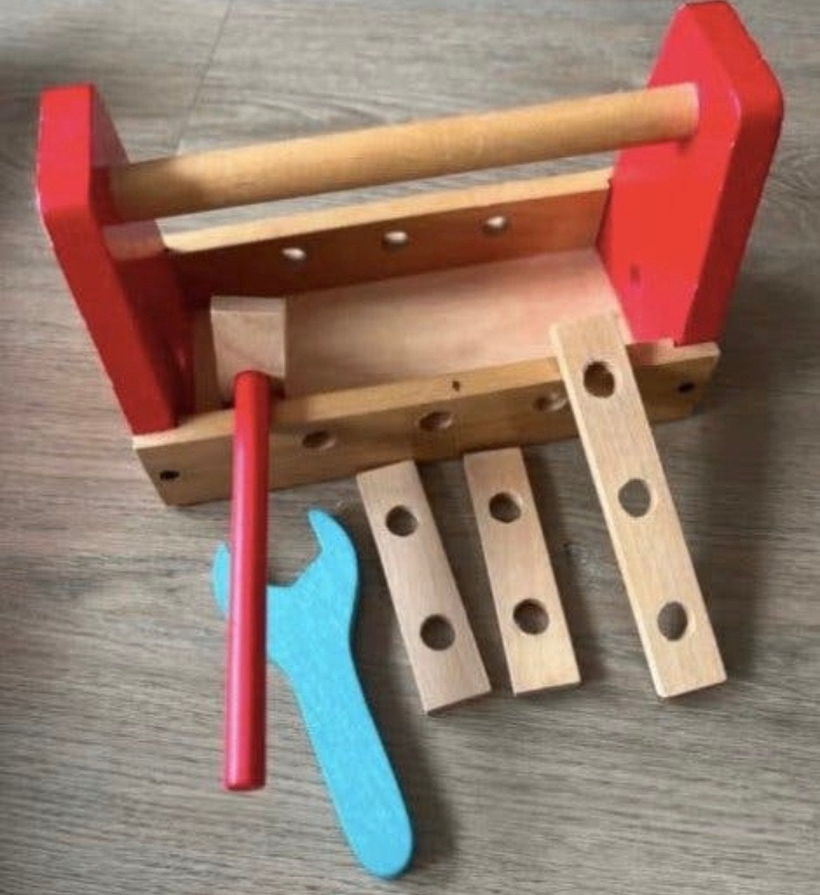 Houten gereedschapskistje hema, Ophalen of Verzenden, Zo goed als nieuw, Bouwen