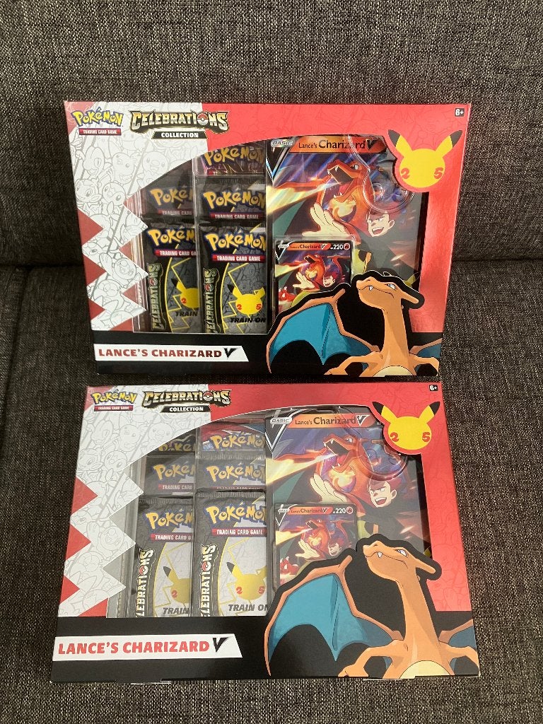 2x Pokemon 25th Lance's Charizard V Celebrations boxen, Ophalen of Verzenden, Nieuw, Overige typen