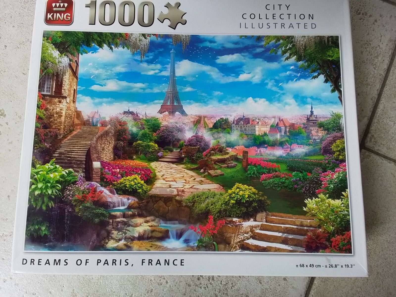 King puzzel Dreams of Paris,France 1000 stukjes, Hobby en Vrije tijd, Ophalen, 500 t/m 1500 stukjes, Zo goed als nieuw