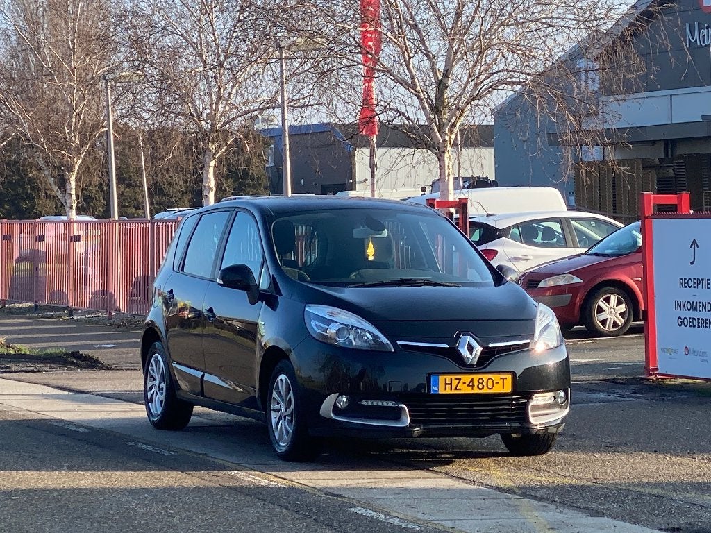 Renault Scénic 1.2 TCE 85KW 2016 Zwart Limited AIRCO NAP, Voorwielaandrijving, Parkeersensor, Stof, 1295 kg